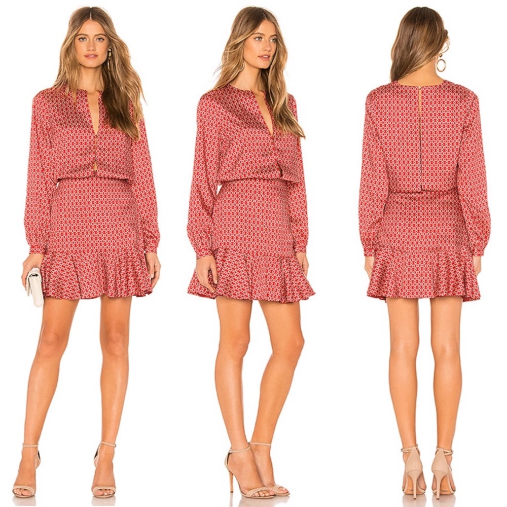 Alexis Coretti Mini Dress in Rouge Rolo Size XS - Picture 3 of 11